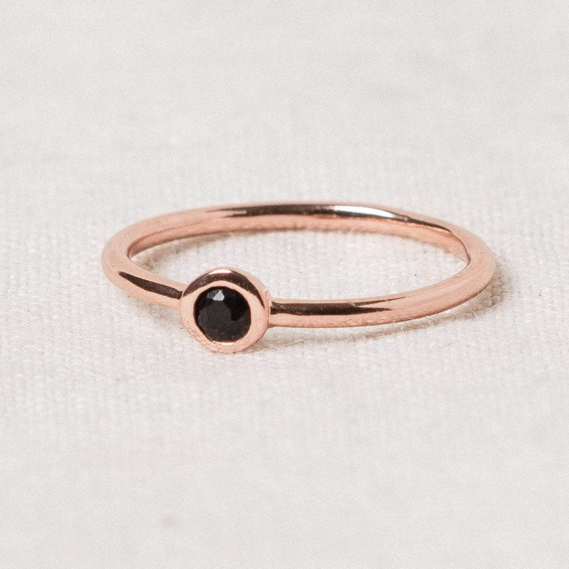 Black Tourmaline Silver, Gold or Rose Gold Ring - Image 2