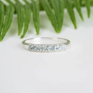 Blue Topaz Ring 1.5mm