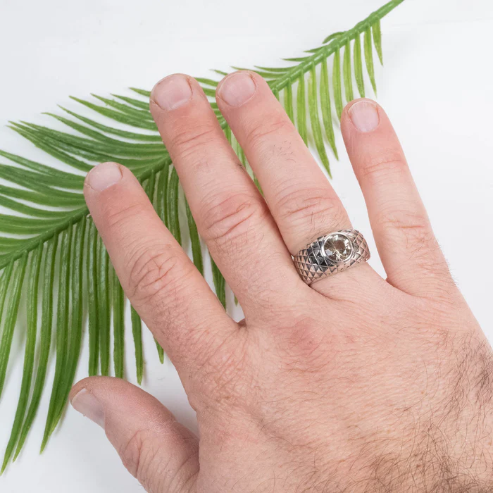 Citrine Mens Sunflower Ring - Image 3