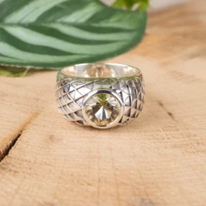Citrine Mens Sunflower Ring