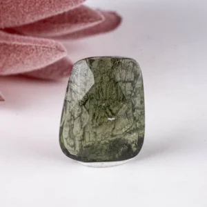Moldavite Rose Cut Cabachon